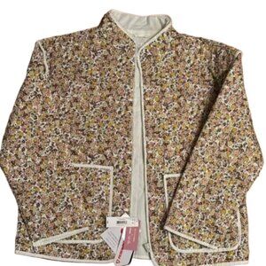 Joe Fresh (for Jillian Harris)  Autumn Blooms Quilted Jacket  size XL